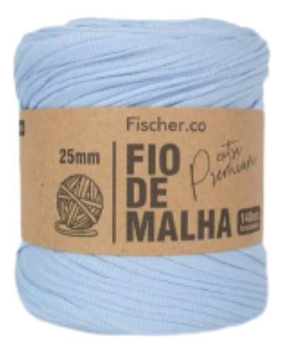 Fio De Malha Premium Cores Variadas Para Crochê 25mm 140m Cor Frozen