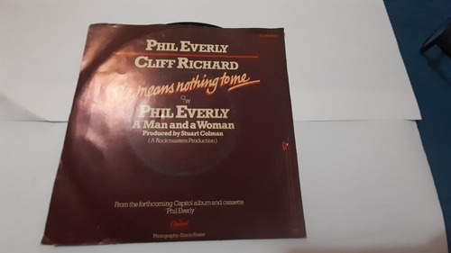 Vinilo Single De Phil Everly Cliff Richard She Means(z136 (Usado)