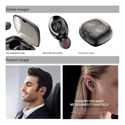 Auricular In-ear Gamer Inalámbrico Xg-8 Xg-8 Rosa Con Luz