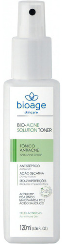 Tônico Anti Acne Bio-acne Solution Toner Bioage - 120ml