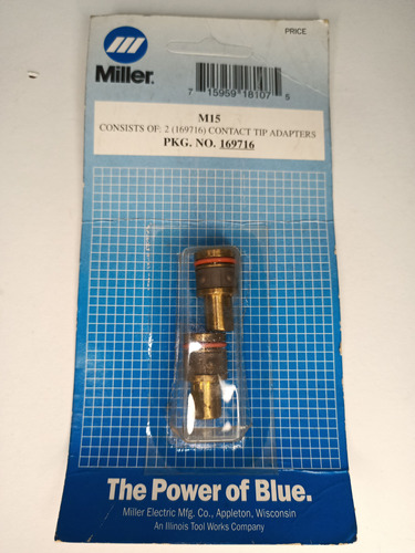 Miller 169716 Adaptador De Contact Tip P/ M-10, M-15