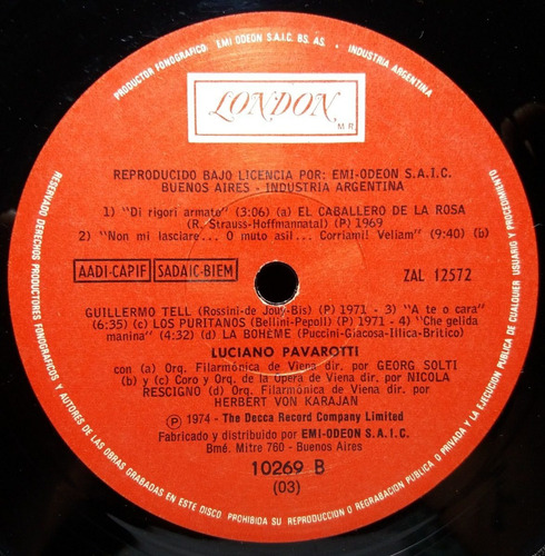 Luciano Pavarotti - El Rey Del Do Sobreagudo Mb+ Lp (Usado)