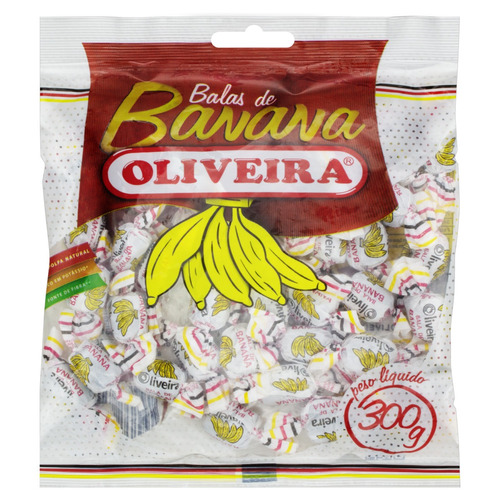 Bala de Banana Oliveira Pacote 300g