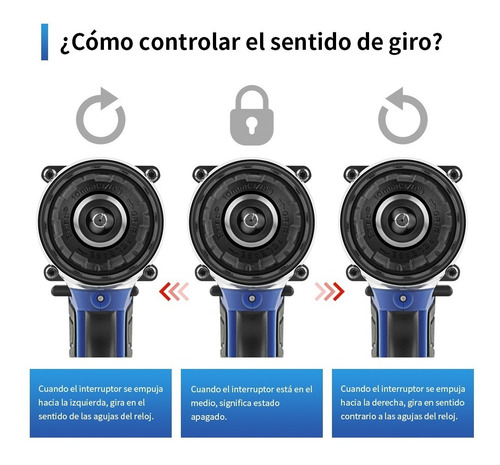 Taladro Inalámbrico Destornillador Atornillador Eléctrico V6 Color Azul Frecuencia 21v