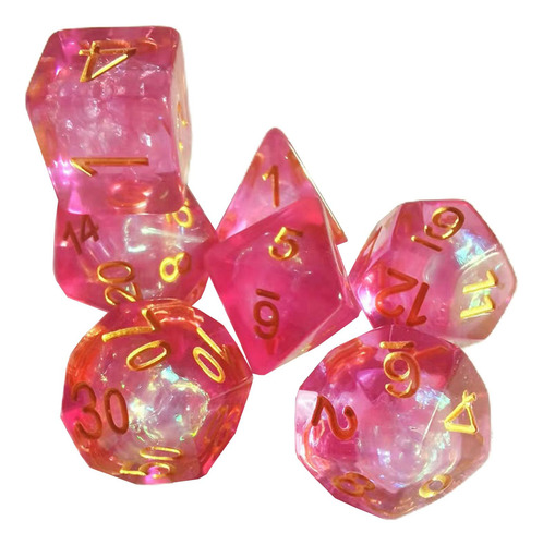4 X 7x Juego De Dados Poliédricos D4 D6 D8 D10 D% D12 D20