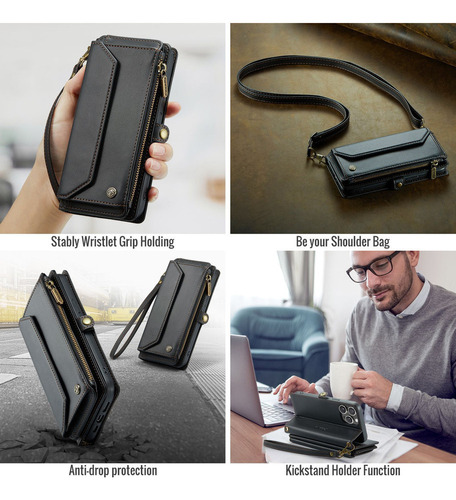 Funda Tipo Cartera For Teléfono Iphone13 12 11 14 15 Pro 16