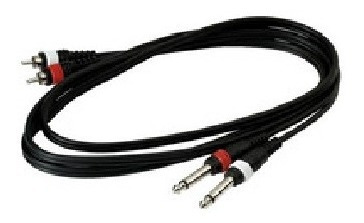 Cable Kwc 9009 - 2 Rca Macho A 2 Plug 6.5 Macho Mono 1.5 Mts