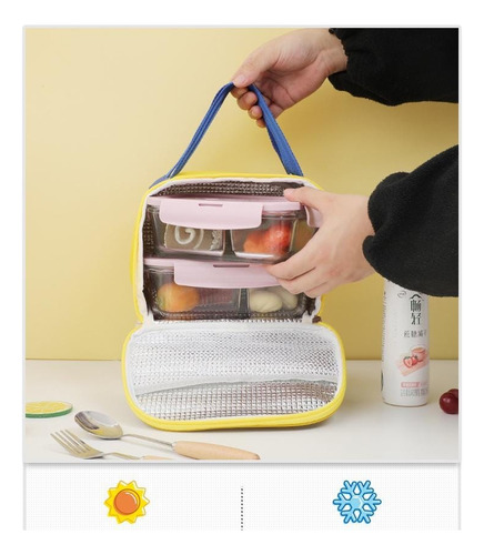 Lonchera Bolso Térmico Colación Diseño Animalitos Kawai