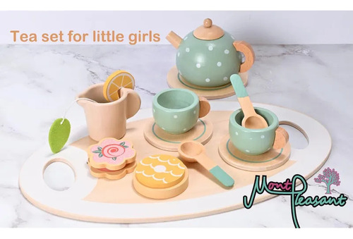 Juego De Té De Madera De 15 Piezas Para Toy Kitchen 1