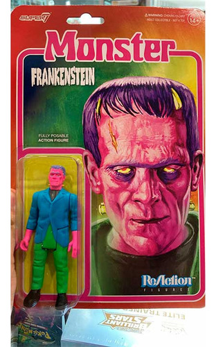 Super7 Reaction Universal Monsters Frankenstein Neon (Usado)
