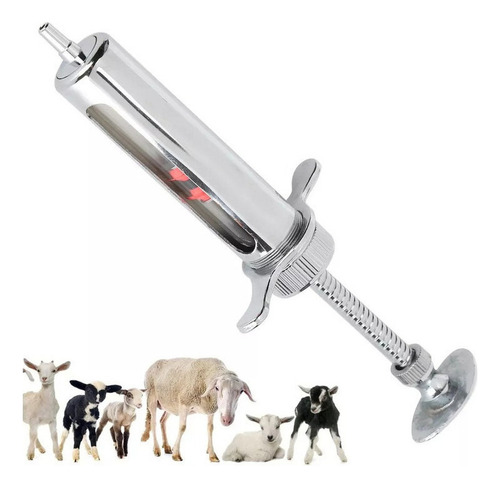 Jeringa Veterinaria De Metal Con Escala Precisa Safe Serin