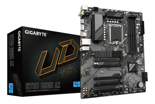 Placa Mãe Gigabyte B760 Ds3h Ax Wifi Lga 1700 Atx Ddr5 Hdmi Cor Preto