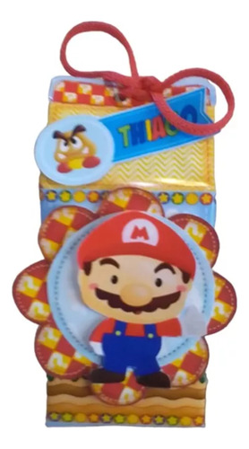 10 Cajitas Milk Box En 3d De Super Mario Bros 