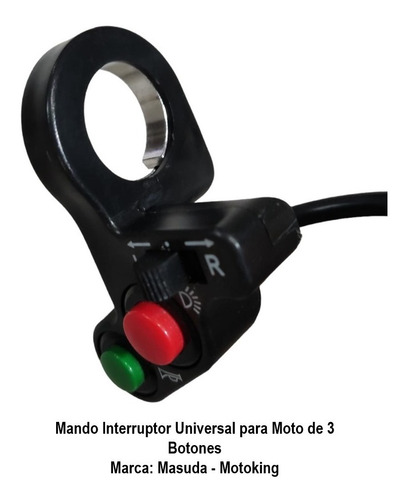 Mando Interruptor Universal Para Moto De 3 Botones