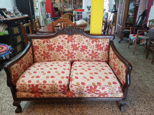 Juego De Living Sillones Chippendale Antiguo Madera Excelent