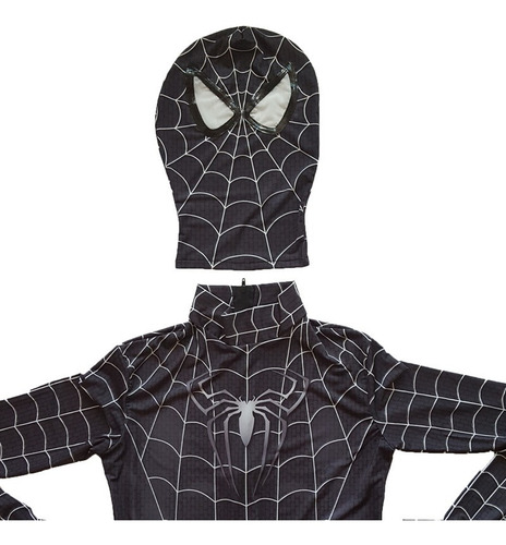 Disfraz De Spiderman Negro Traje De Fiesta