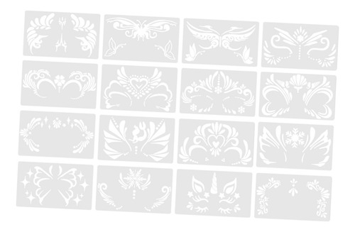 16pcs Face Paint Stencils Pintura Facial De EstĂȘnceis