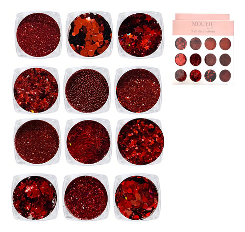 Decoracion Para Uñas Manicura Manualidades 12 Frascos