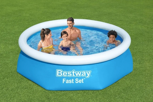 Pileta Inflable Redonda Bestway 57448 De 244cm X 61cm