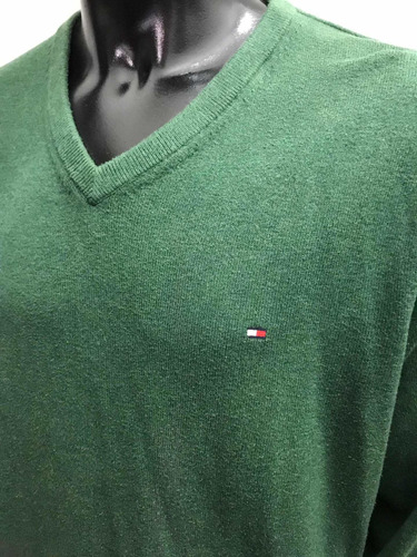 Sweater Tommy Hilfiger Cotton Cashmere Green Talle Large