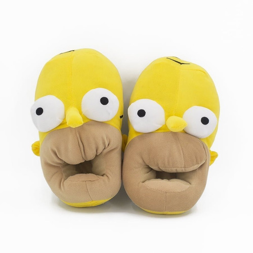 Imagen 1 de 7 de Pantuflas Homero Simpson Abrigadas Mujer Calentitas Invierno