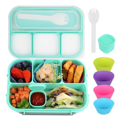 Set De Cena Para Niños, Compartimentos, Caja Bento Box Lunch
