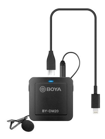 Imagen 2 de 10 de Microfono Doble Estereo Mixer P/ iPhone Android Boya By-dm20