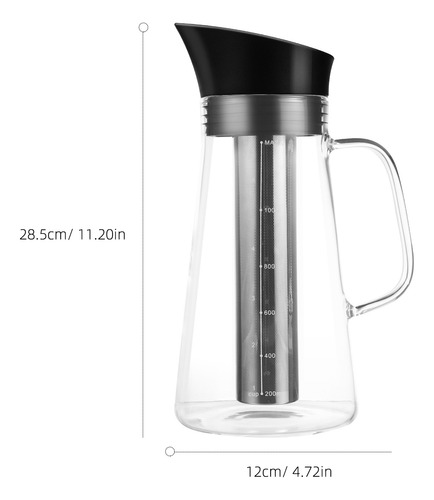 Cafetera Portátil De Vidrio De Gran Capacidad De 1 Pieza