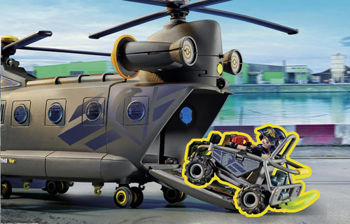 Unidad Táctica Playmobil Para Aviones De Rescate Con Luces Y
