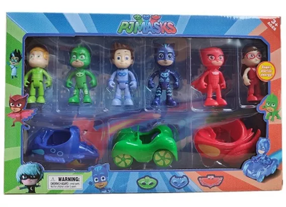 Set 9 Figuras Pj Masks Heroes En Pijamas