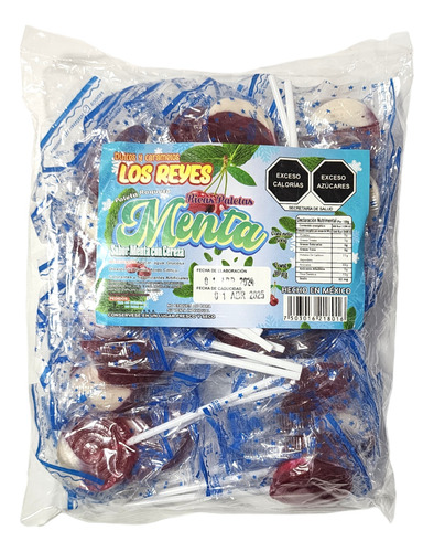 Paleta Raqueta Los Reyes Menta Con Cereza 30 Piezas
