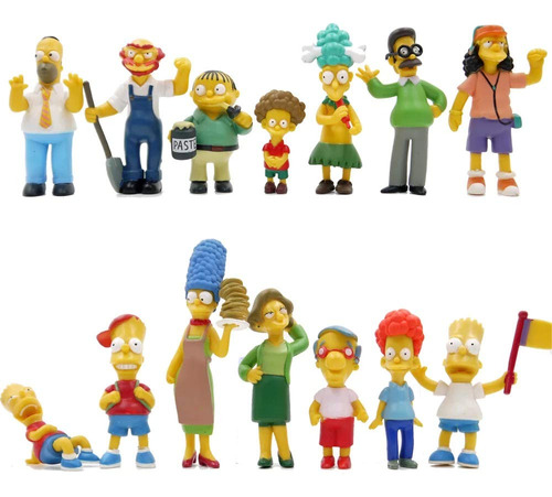 Poquan Juego De 14 Figuras De Accion De Los Simpsons, Colecc