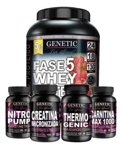 Combo Crecimiento Musculos Marcados Creatina + Proteina Whey