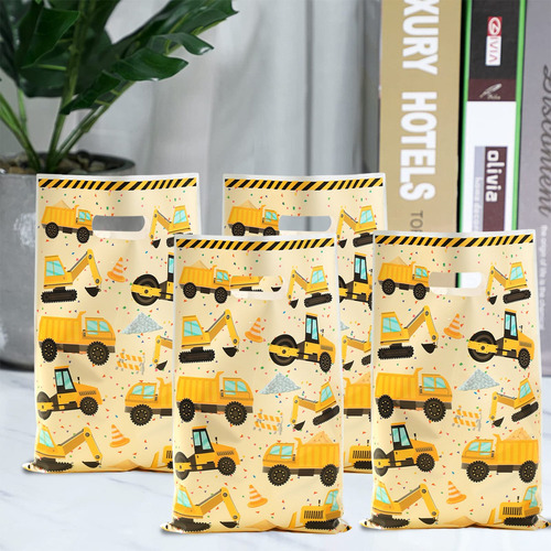 50 Pzs Bolsa De Regalo De Cumpleaños De Camión De Ingeniería