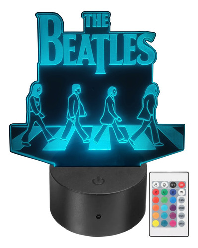 Lámpara Led The Beatles Acrílico Rgb Personalizada
