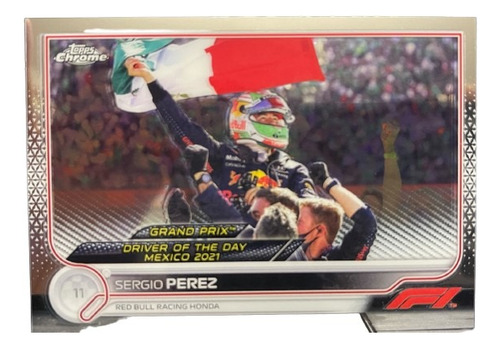 Sergio Checo Perez Tarjeta Topps Chrome Formula 1 Mexico 