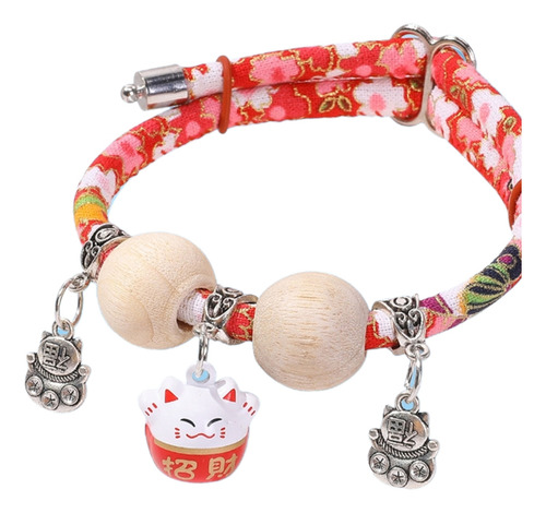 (s-2) Cuello De Traje De Gato Con Colgante De La Fortuna, Co