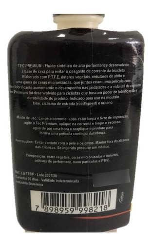 Imagem 6 de 6 de Kit 2x Lubrificante Corrente Cera Longa Duração Tecpremium