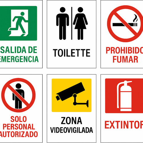 Pack X10 Carteles De Señalización.