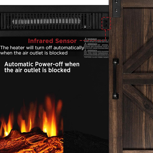 Turbro Fireside FS23 Chimenea Eléctrica Negra