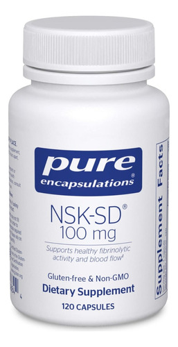 Nattoquinasa 100 Mg Pure Encapsulations 120 Cápsulas