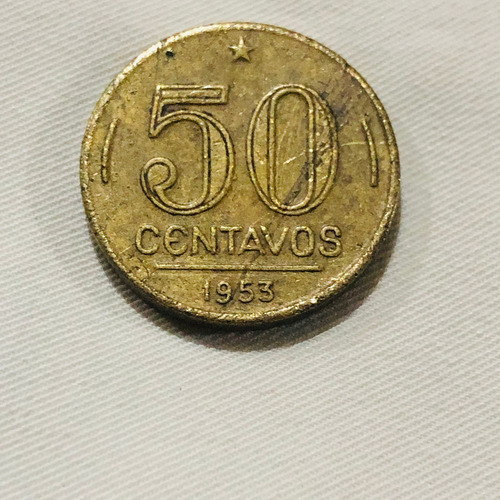 Vendo Moeda Antiga De 50 Centavos Ano 1953 (Usado)