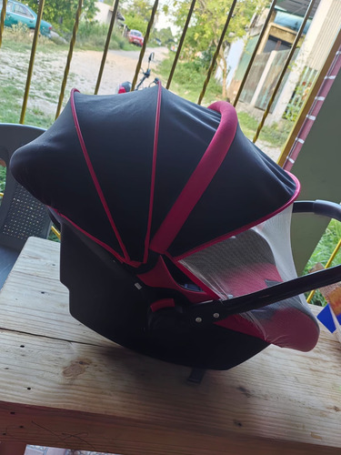 Autoasiento Prinsel Básico 0-24 Meses - Porta Bebé Portabebe Negro Y Rojo (Usado)
