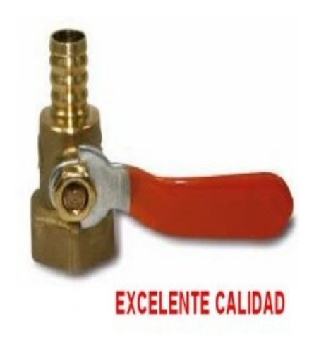 Llave De Paso O De Arresto Rosca Hembra 1/2  De Bronce 4,7cm