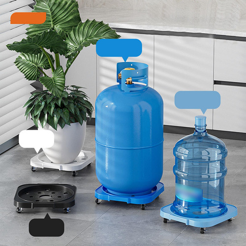 Base De Cilindro De Propano Móvil Con Ruedas, Soporte Azul