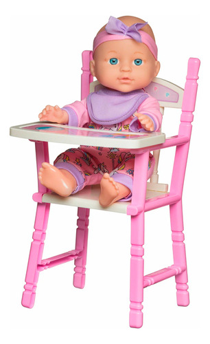 Muñeca Bebe Con Accesorios Y Sillita Juguete Niñas 28 Cm