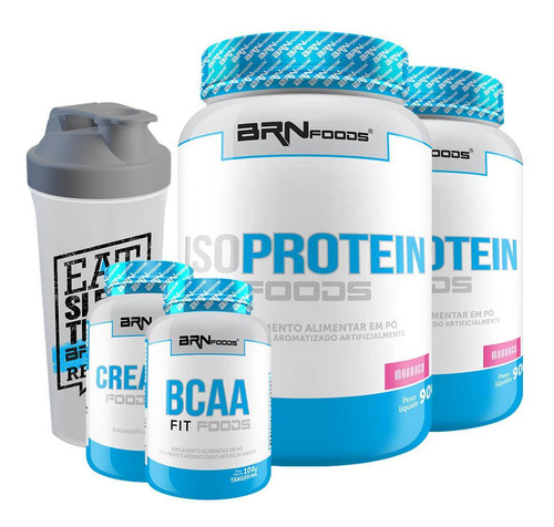 Kit 2 Iso Protein 900g+ Bcaa 100g+ Creatina 300g