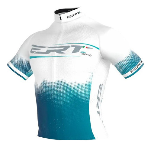 Camisa Ciclismo Ert New Elite Milano Unissex Branca/azul