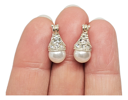 Aros Plata Lady Di Perla 8mm