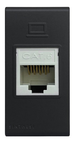 Modulo Toma Datos Rj45 Cat 6 Sinthesi S33 Noir Mate